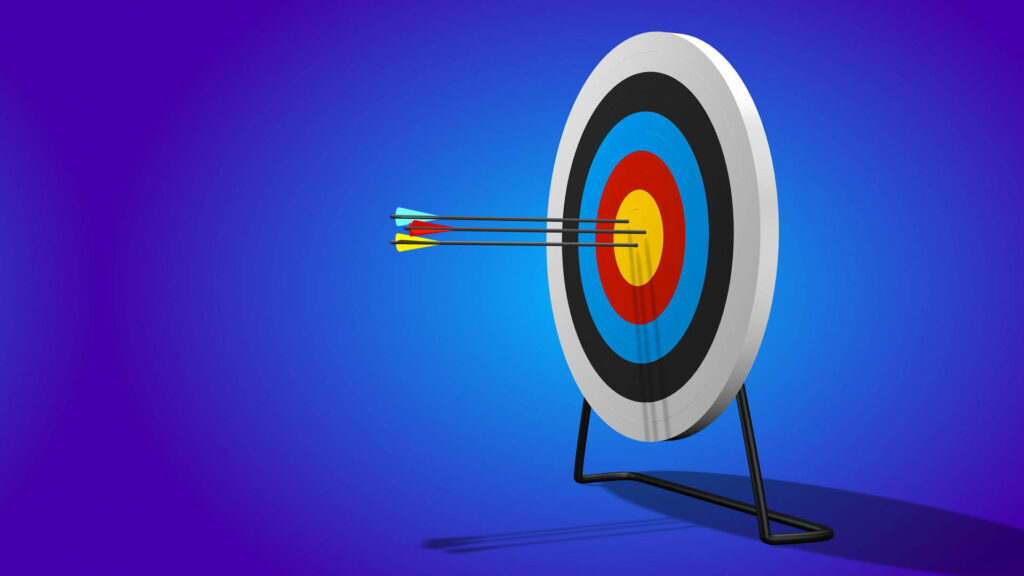 Minimalistic Bullseye: A Vector Art Target Board Wallpaper