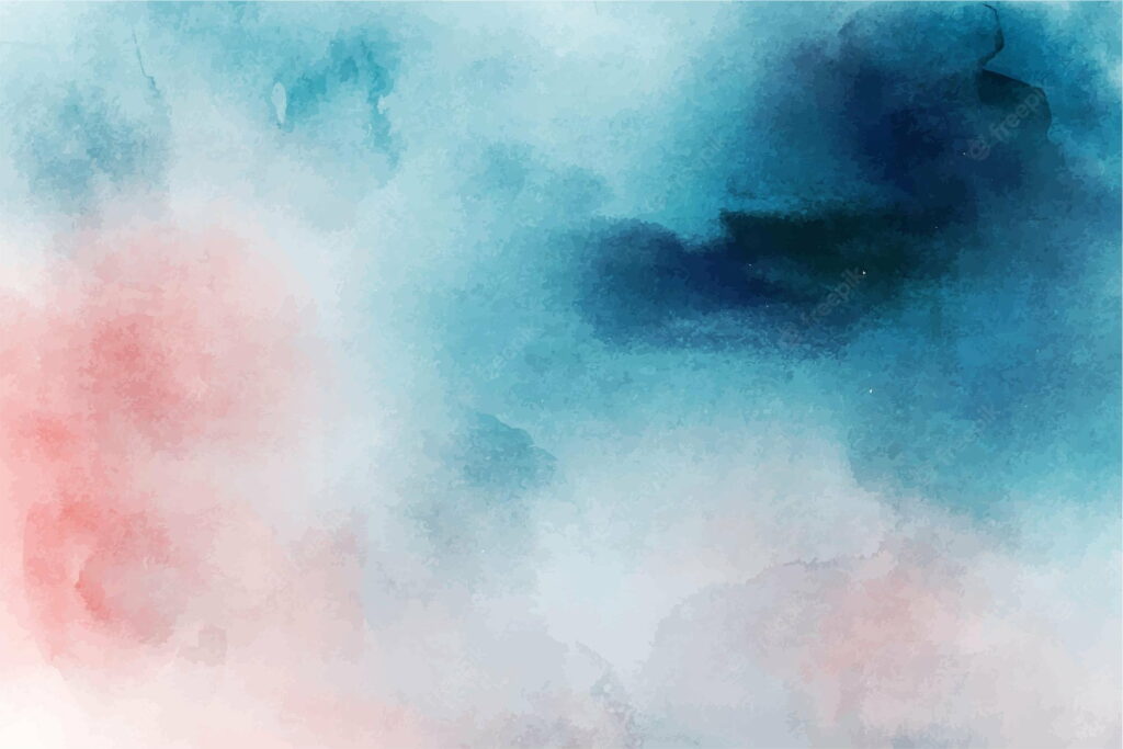 Luxurious HD Watercolor Ombre: Premium Vector Wallpaper in Turquoise and Peach