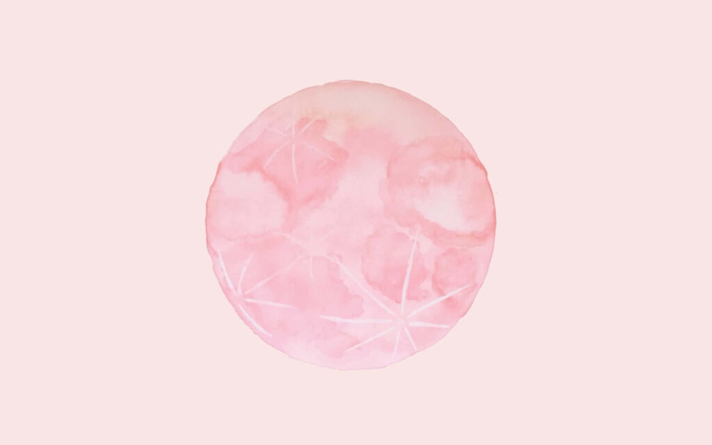 Circle of Pastel Pink: A Watercolor Desktop Wallpaper Delight