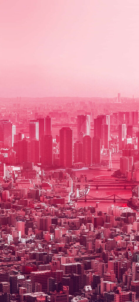 Pink Cityscape Wallpaper