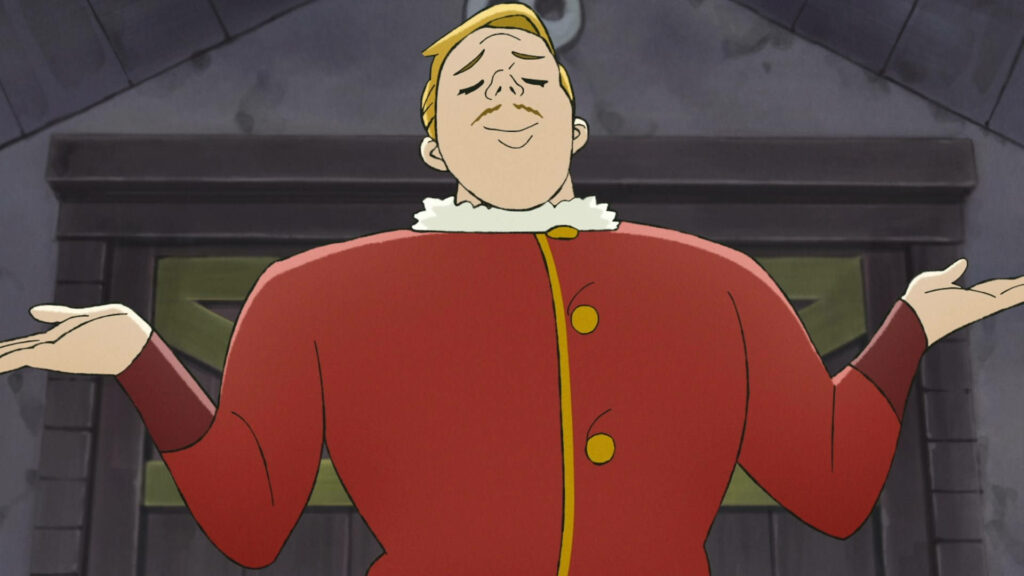 Prince Desper Wallpaper: Confident Prince in Red Outfit and Fur Collar