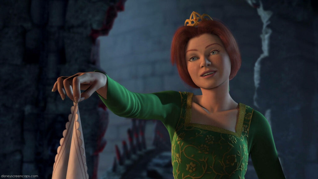 4K Princess Fiona Wallpaper with Castle Background - Shrek