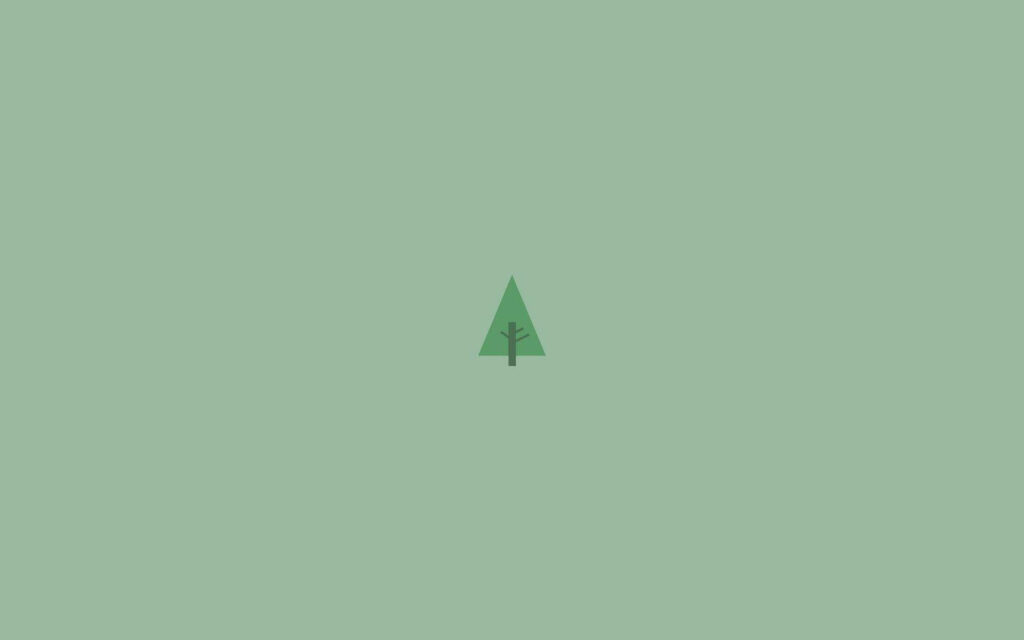 Minimalistic Pine Tree Sketch on a Soft Green Canvas - Minimalistic Aesthetic Background Image Wallpaper