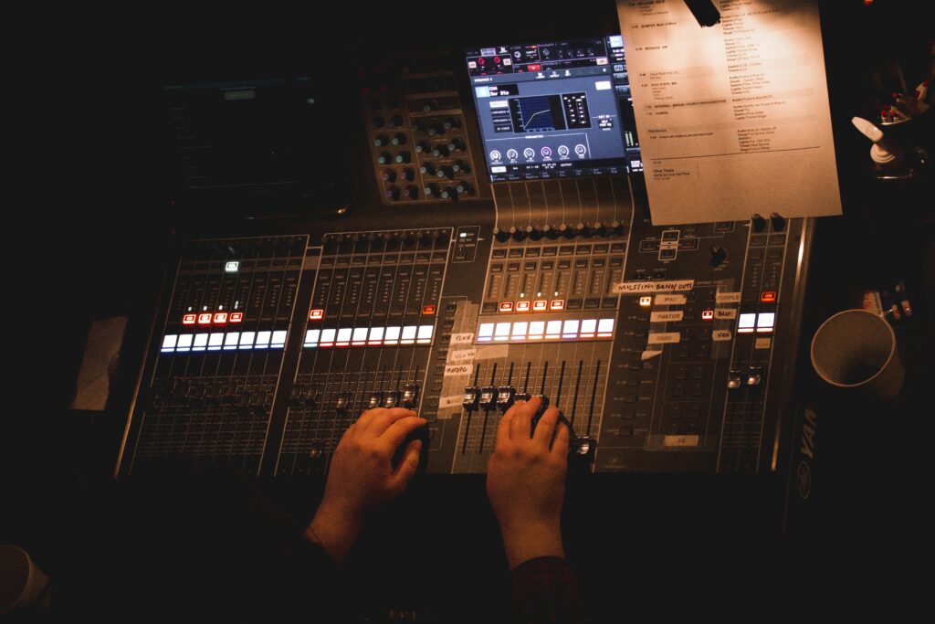 Professional Audio Control Panel Wallpaper for Sound Engineering Enthusiasts