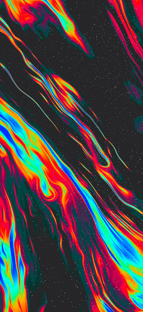 Vibrant Psychedelic Flaming Jets Wallpaper for iPhone
