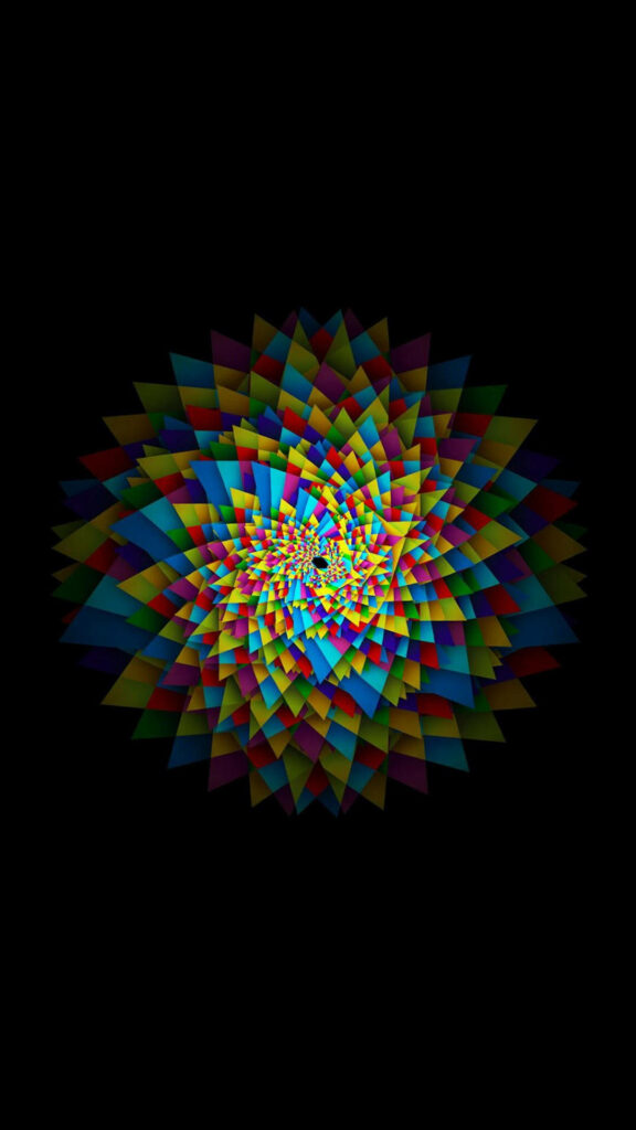 Vibrant Geometric Flower Wallpaper for a Stunning iPhone Background