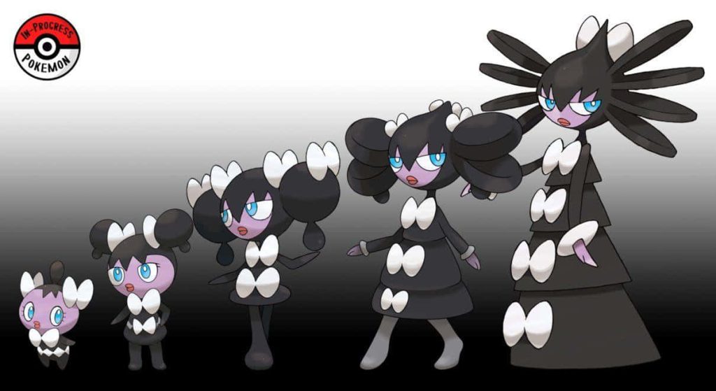 Psychic-type Pokémon Gothita Gothorita Gothitelle evolution line digital wallpaper background