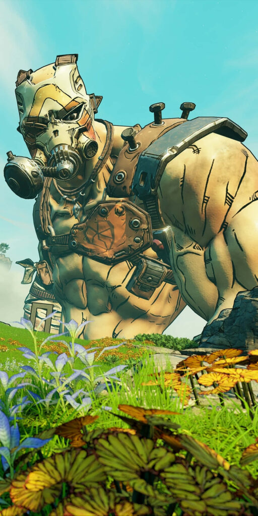 Psycho Krieg Unleashed: Captivating Borderlands 3 Background Image featuring the Playable Psycho Class Character Wallpaper