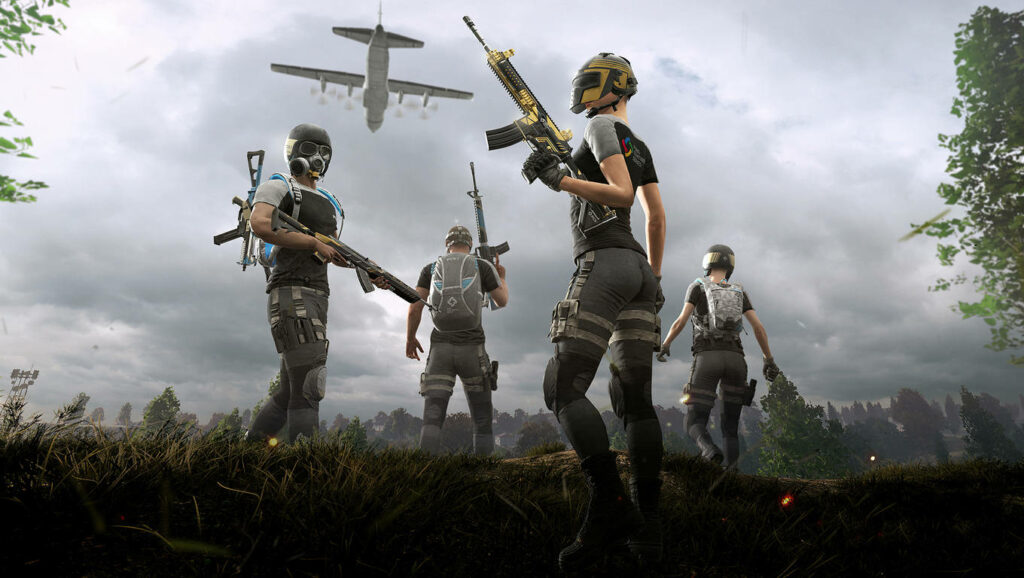United Squad Armed for Battle: a Tactical Reconnaissance in Pubg Mobile Lite Wallpaper