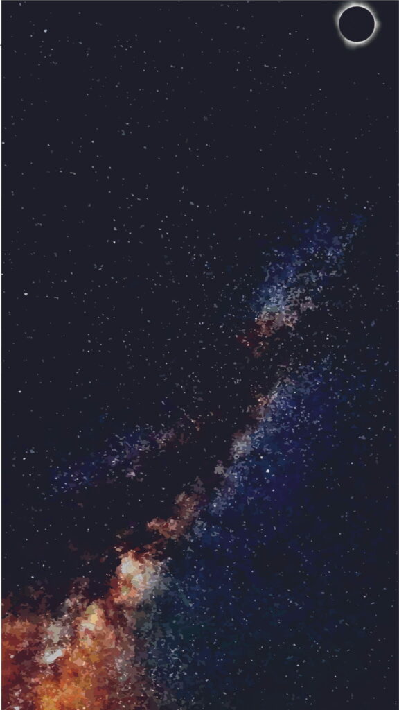 Punch Hole Galaxy: A Majestic Pathway in HD Phone Wallpaper