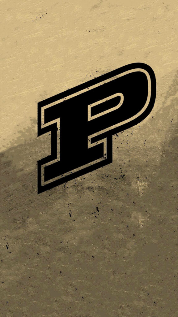 Purdue University Logo on Rugged Brown Gradient Wallpaper