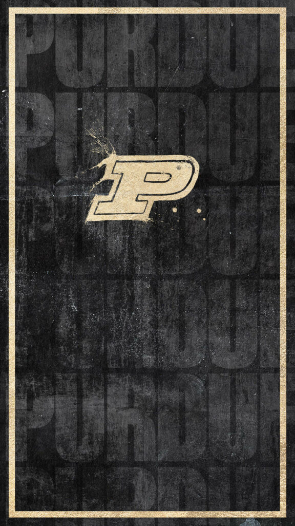 Purdue University P Logo Wallpaper with Vintage Textured Design