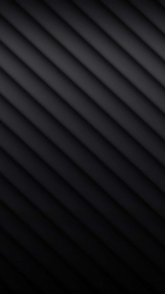 Pure Black OLED wallpaper with minimalist diagonal shaded lines and 3D ribbed effect background