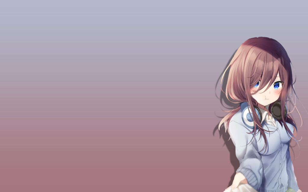 Melodies in Blue: A Stunning Miku Nakano Wallpaper Artwork