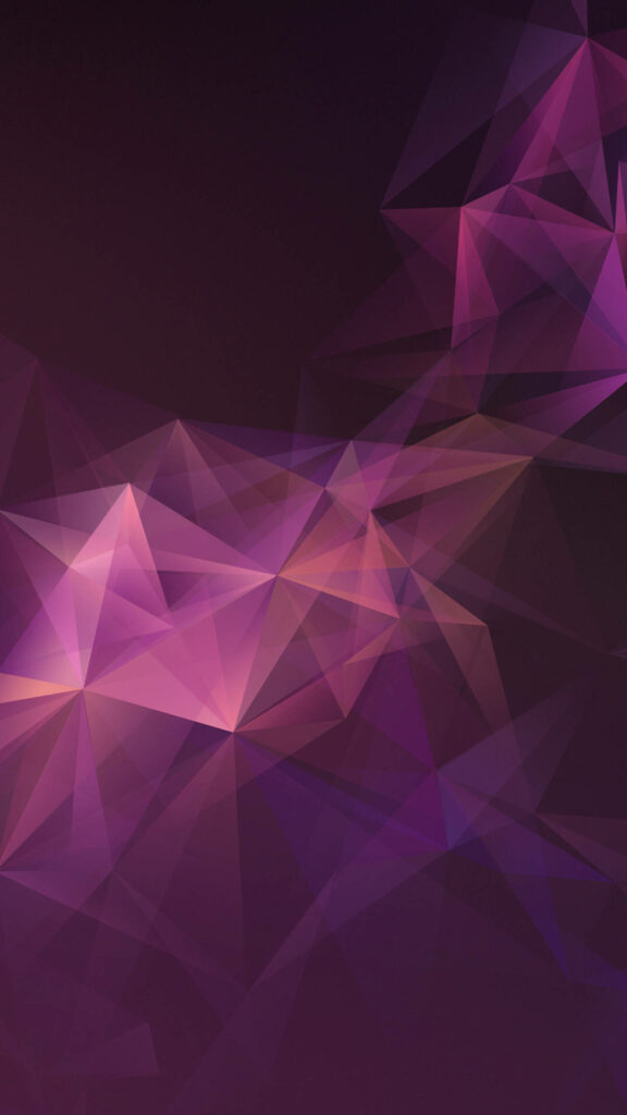 Purple Poly Galaxy: A Cubist Artwork for Samsung Wallpapers
