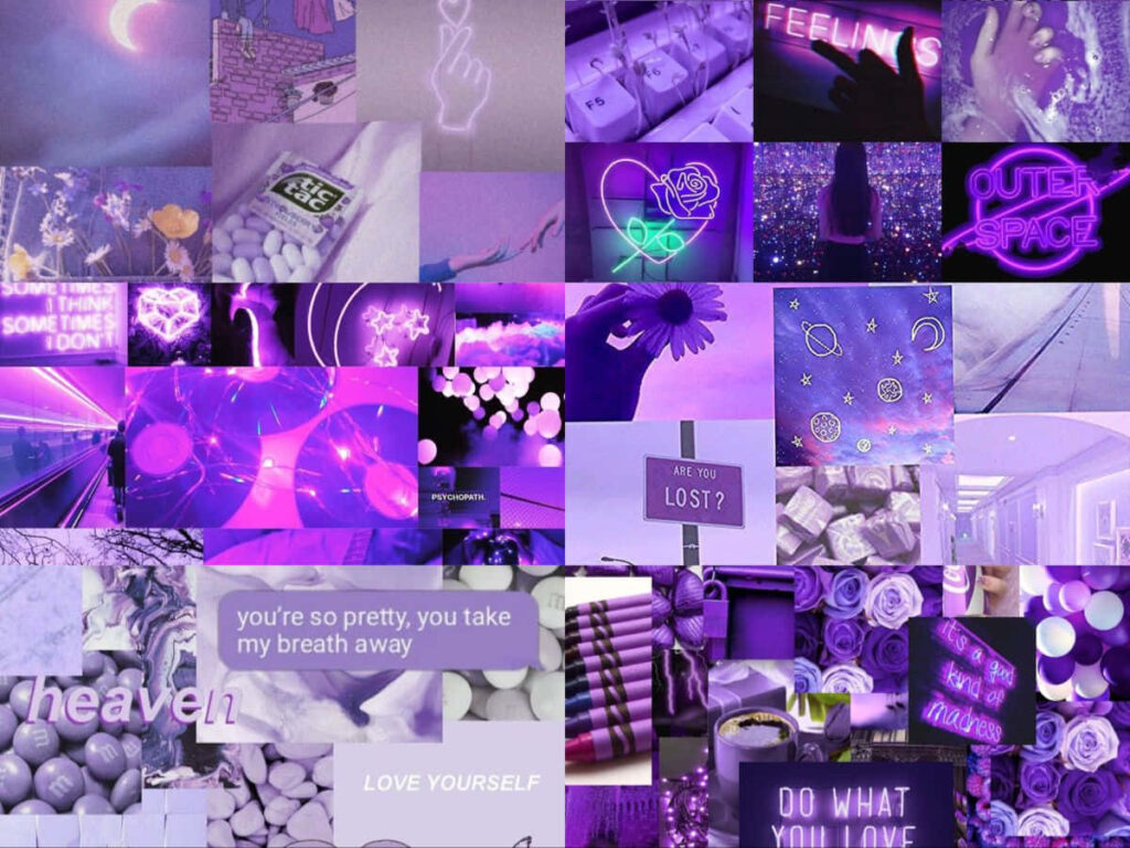 Vivid Purple Hues: A Stunning Background Image of a Computer with Aesthetic Appeal Wallpaper