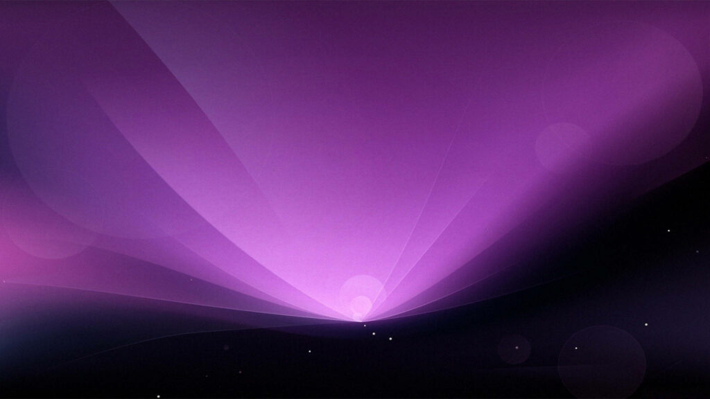 Abstract digital wallpaper with sweeping purple and magenta light beams on dark background
