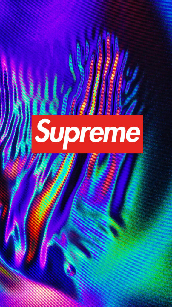 Glossy Neon Purple Fabric Displaying Supreme Logo - Vibrant Supreme Wallpaper