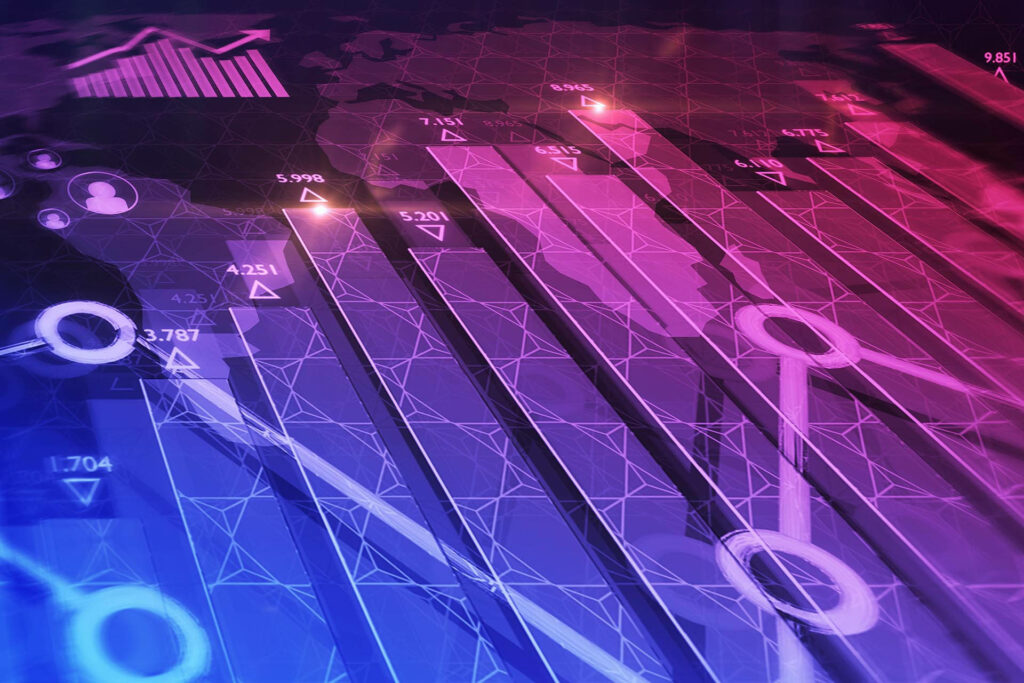 Purple Statistical Symphony: A Captivating Actuary's Abstract Reflection Wallpaper