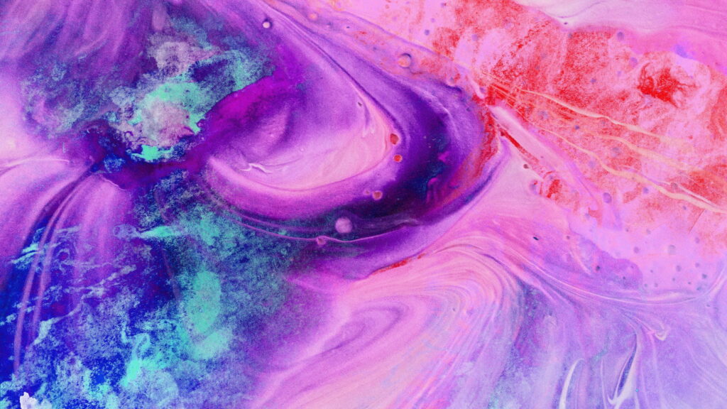 Colorful Abstract Watercolor Spots Dance on QHD Wallpaper