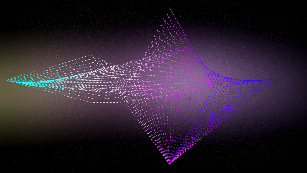 Mystical Purple Enigma: Mesmerizing Abstract Line Art for your 4k Desktop Wallpaper