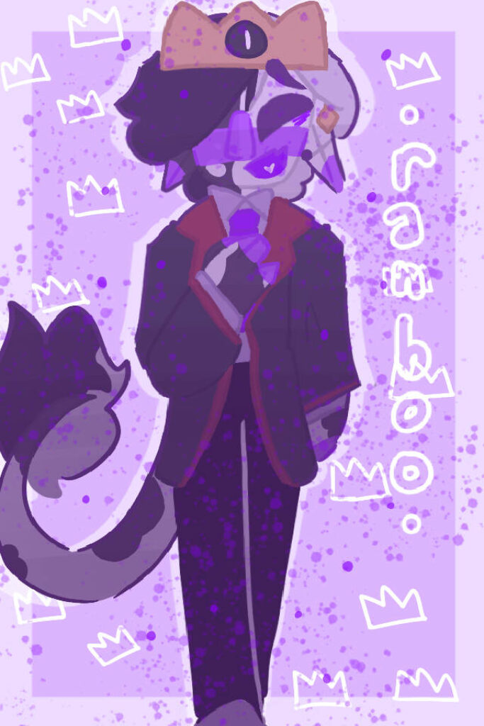 Purple Dream: A Chibi Marvel of Ranboo with a Crowned Wonderland Wallpaper