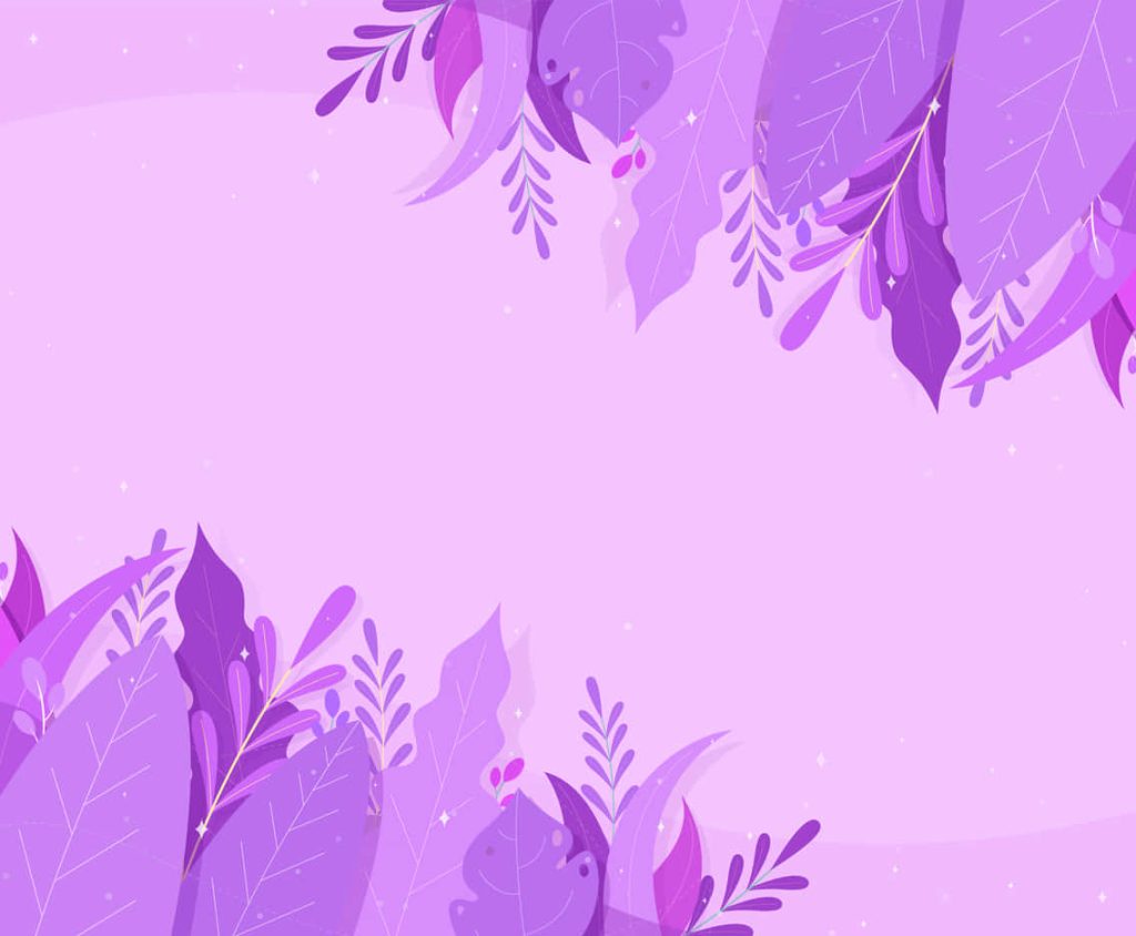 Purple tropical leaves wallpaper with lavender sparkles on soft mauve minimalist background