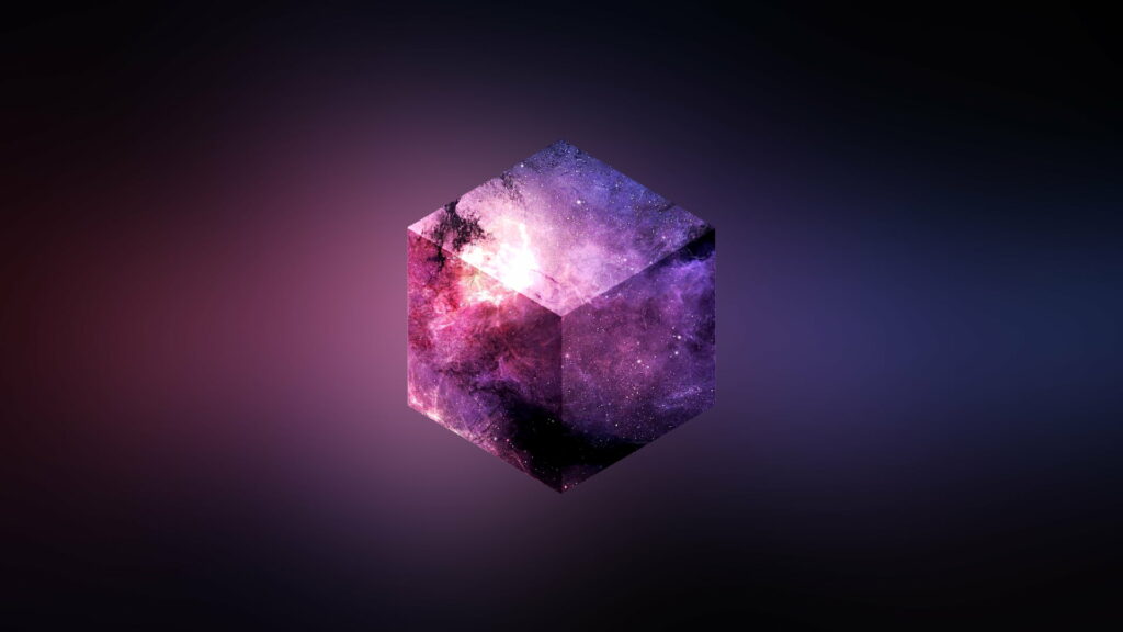 Shades of Purple and Black Cubes: A Stunning HD Wallpaper