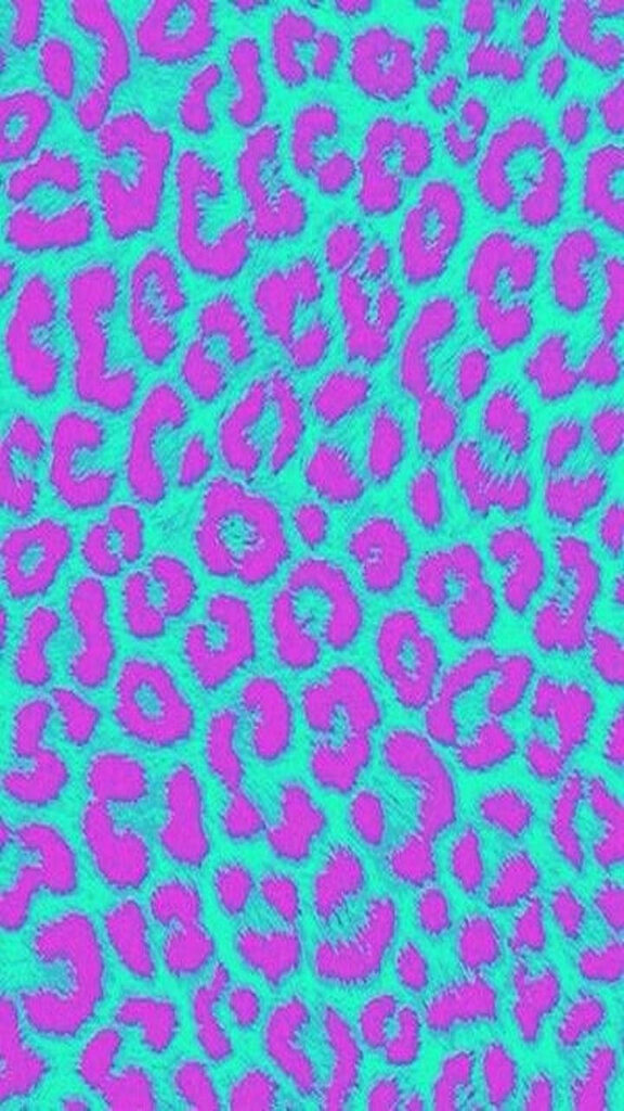 Mesmerizing Purple and Cyan Cheetah Print: A Captivating Background for Creative Projects Wallpaper