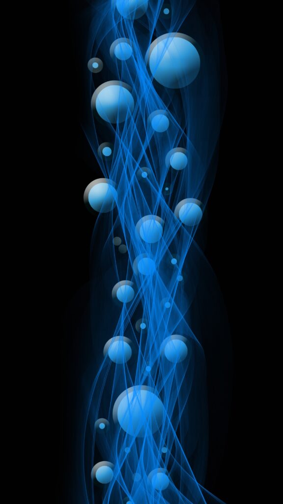 Intricate Blue Sphere Wallpaper: Quantum Physics & Molecular Design
