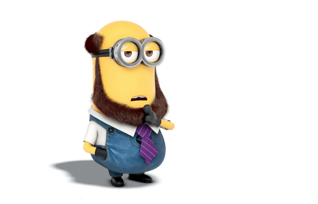Tim the Stylish Minion: Quirky Wallpaper with Humor and Charm