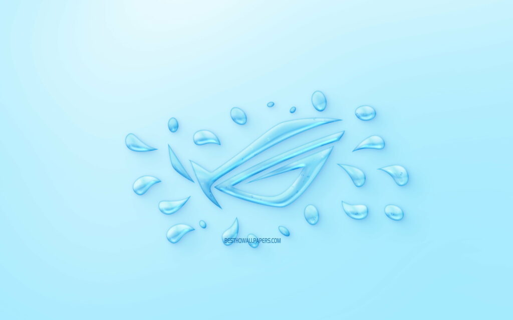 ROG Emblem: A Glimpse into Water's Digital Domain Wallpaper