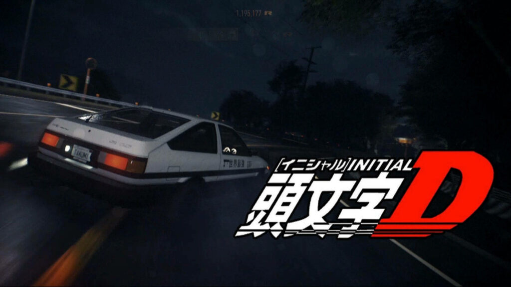 The High-Octane Pursuit: A Striking Wallpaper featuring the Timeless Charm of Initial D's Vintage Speedster