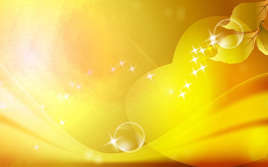 Radiant Golden Hues Wallpaper: Abstract Leaves & Sparkling Depth