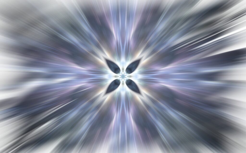 Radiant Abstract Wallpaper: Gray, White & Pink Energy Burst Background