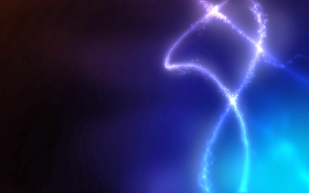 Dynamic Abstract Wallpaper: Luminous Wavy Lines in Purple & Cyan