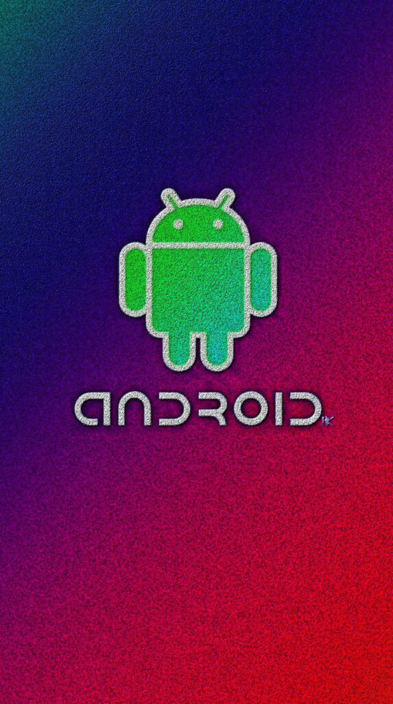 Radiant Android Development: Vibrant Colors and Iconic Logo Grace This Vertical Wallpaper
