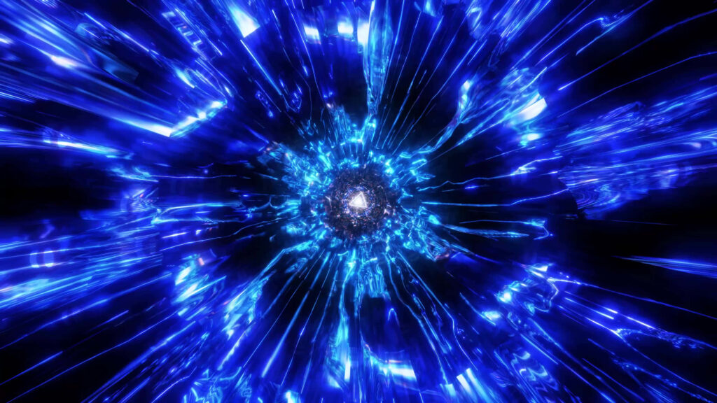 Vibrant Blue Light Burst Wallpaper - Captivating Background Design