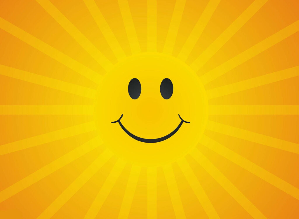 Sunshine in a Smiley: A Charming Minimalist Wallpaper with Sunny Vibes