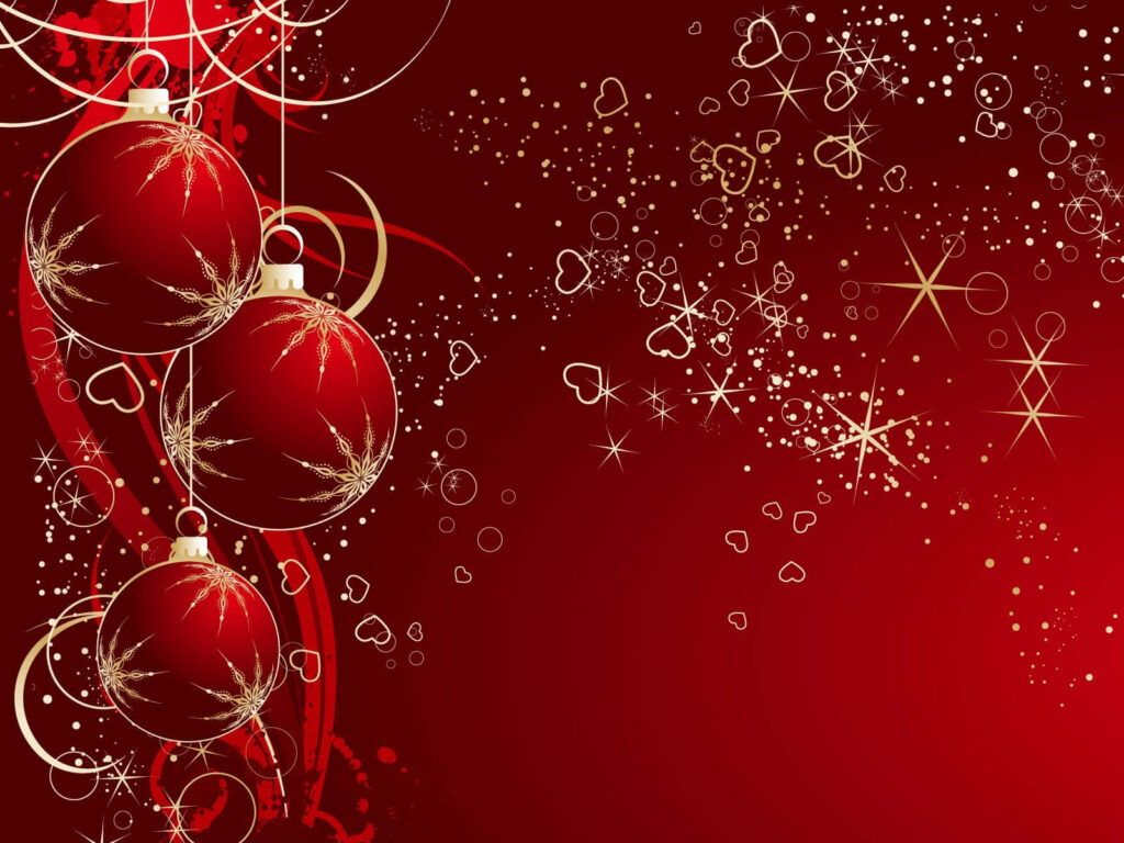 Festive Glow: Radiant Christmas Tree in Watercolour Wonderland Wallpaper