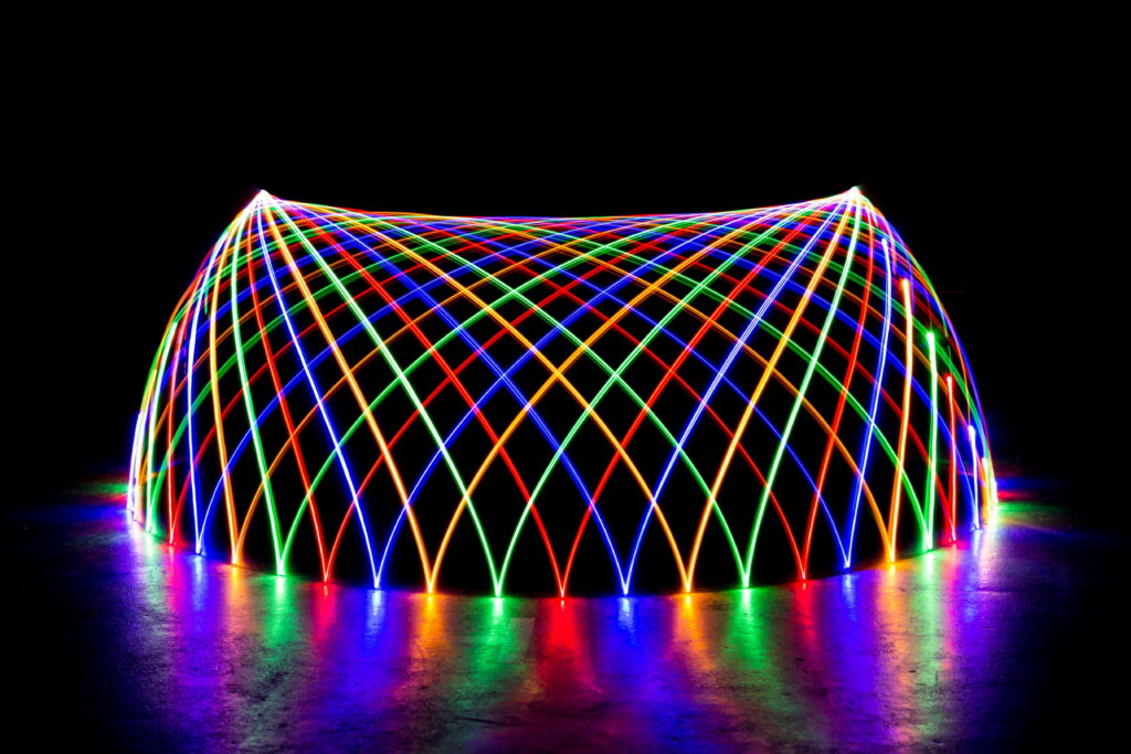 Vibrant RGB Lightpainting: A Mesmerizing Abstract 4K Wallpaper Background Photo