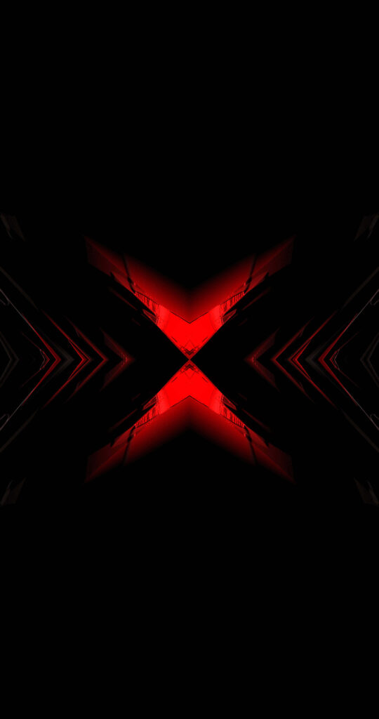 Dynamic Radiance: Captivating Contrasts in Black Red Neon Wallpaper