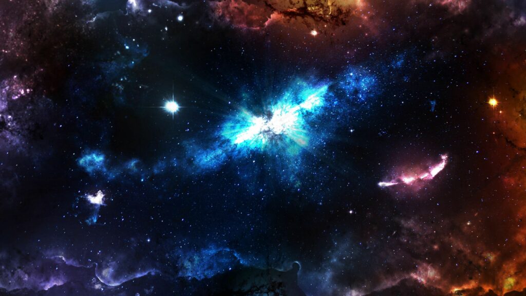 Radiant Cosmic Explosion Wallpaper: Breathtaking Space Background