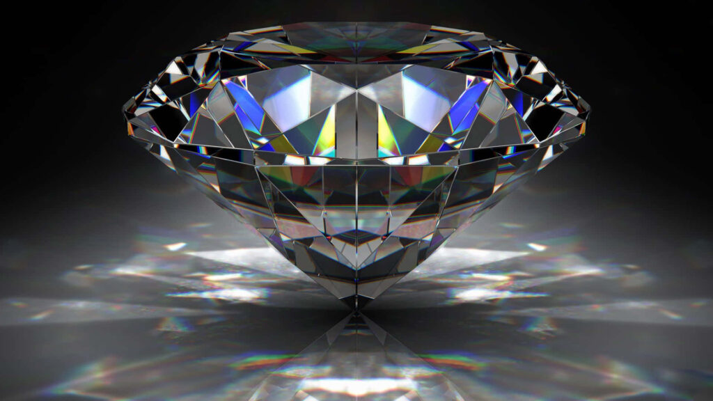 A Glamorous Diamond Illuminated by Sunlight Wallpaper