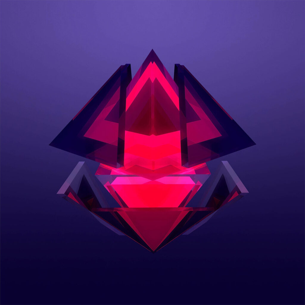 Radiant Gemstones Unleashed: Abstract Jewel-inspired iPad Air 4 Wallpaper by Justin Maller