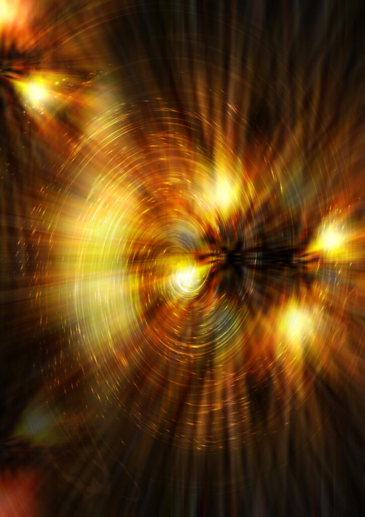 Radiant Golden Light Abstract Wallpaper - Dynamic Dark Background