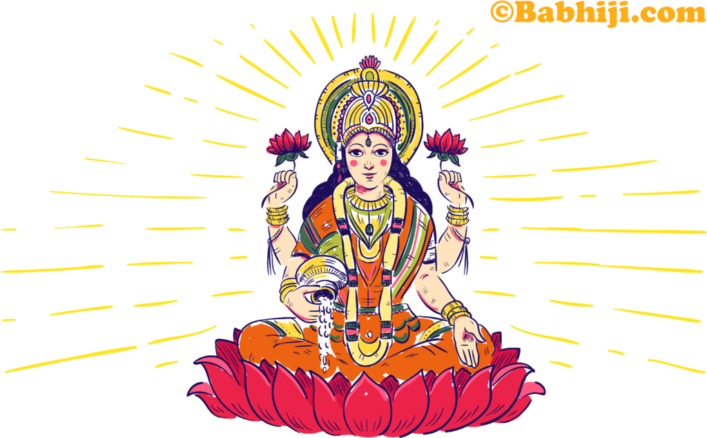Radiant Hindu Goddess Wallpaper: Bold Vector Art & Serenity