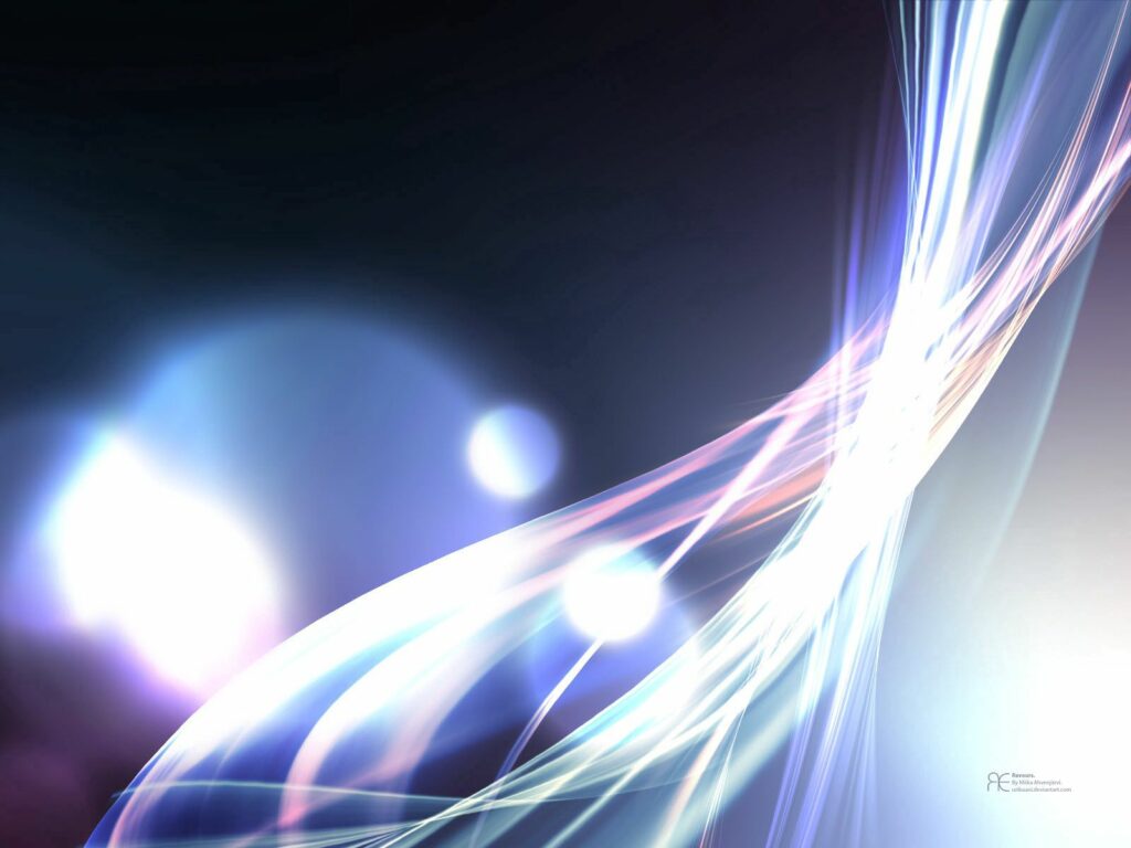 Fluid Light Trails Wallpaper: Ethereal Glow on Dark Background