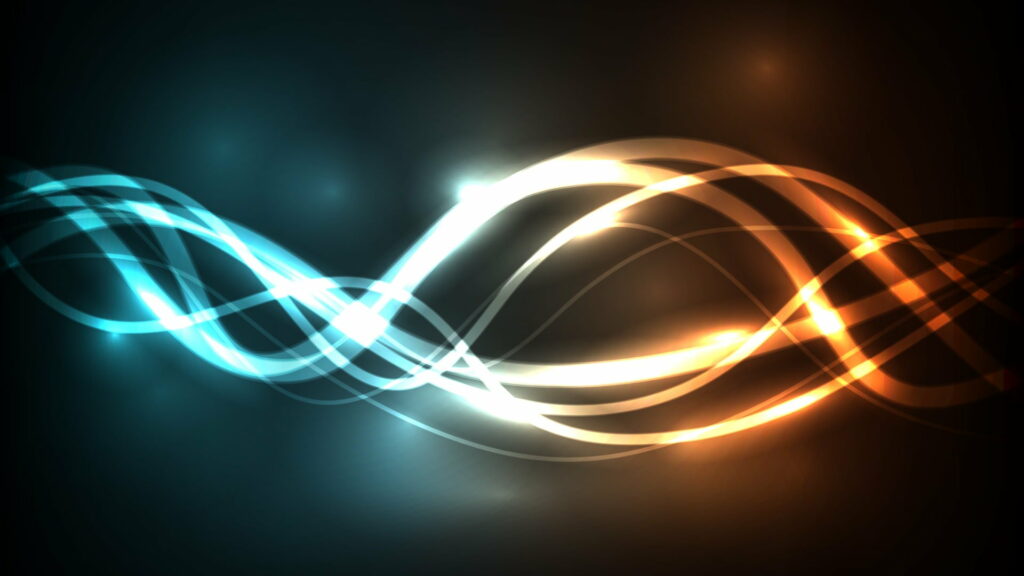 Glowing Vector Lines: Captivating Abstract LED Light Motion Wallpaper