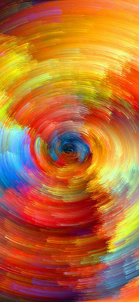 Vibrant Swirls: A Dynamic Pixel 5 Abstract Wallpaper Immersed in Radiant Colors and Energetic Motion